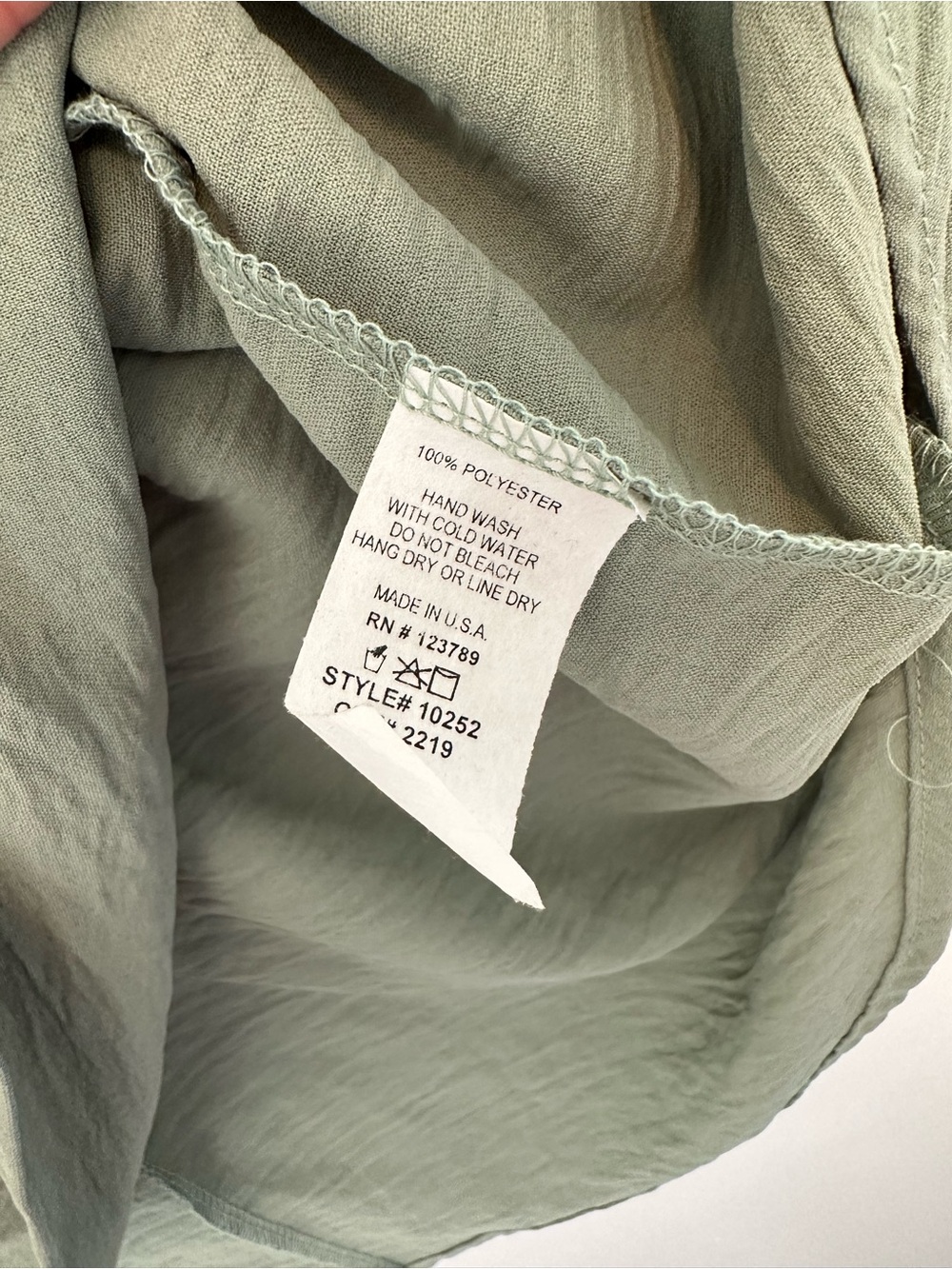 Olive Green Short Sleeve Women's Top - Picture 3 of 4